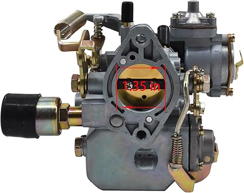 Miniatura 6 de Silscvtt 113129031K Carburador de repuesto para Beetles, Super Beetles, motor de 1600 cc de doble puerto 1971-1979 con estrangulador eléctrico de 12