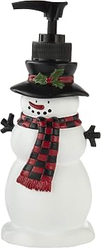 SKL Home Christmas Woodland Winter Snowman Soap Dispenser for Bath/Kitchen & Gift, Multi