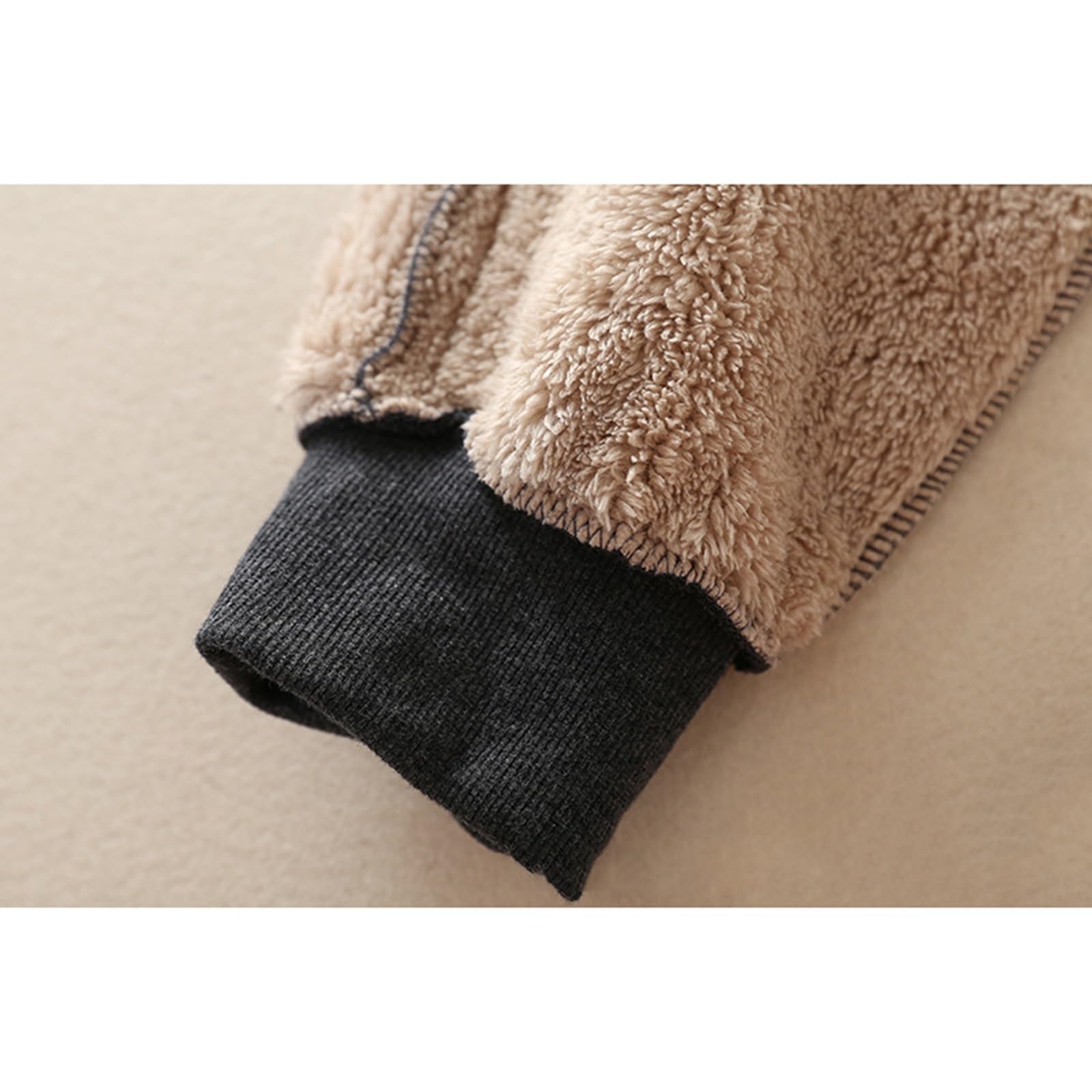 Pantalon Doublé en Peluche pour Femme Pantalon de Randonnée Thermique Chaud avec Poches Leggings Taille Haute Pantalon Droit Pantalon Ample Classique Confortable Automne Hiver