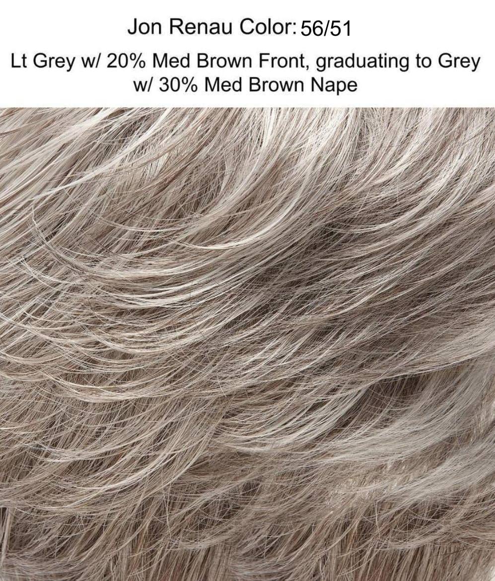 EasiPart HD 12" Length Topper Color 56/51 Light Grey- Easihair Hairpieces Heat Friendly Synthetic Clip In 1 Piece Volumizer Monofilament 2.75”x5” Base Cover Thinning Bundle MaxWigs Hairloss Booklet