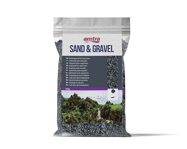 Foto 3 de 5 de Amtra Cuarzo Ceramizado Negro, Arena de Acuario de Cuarzo Fino, Para Agua Dulce o Salada, Grano De 2-3 mm
