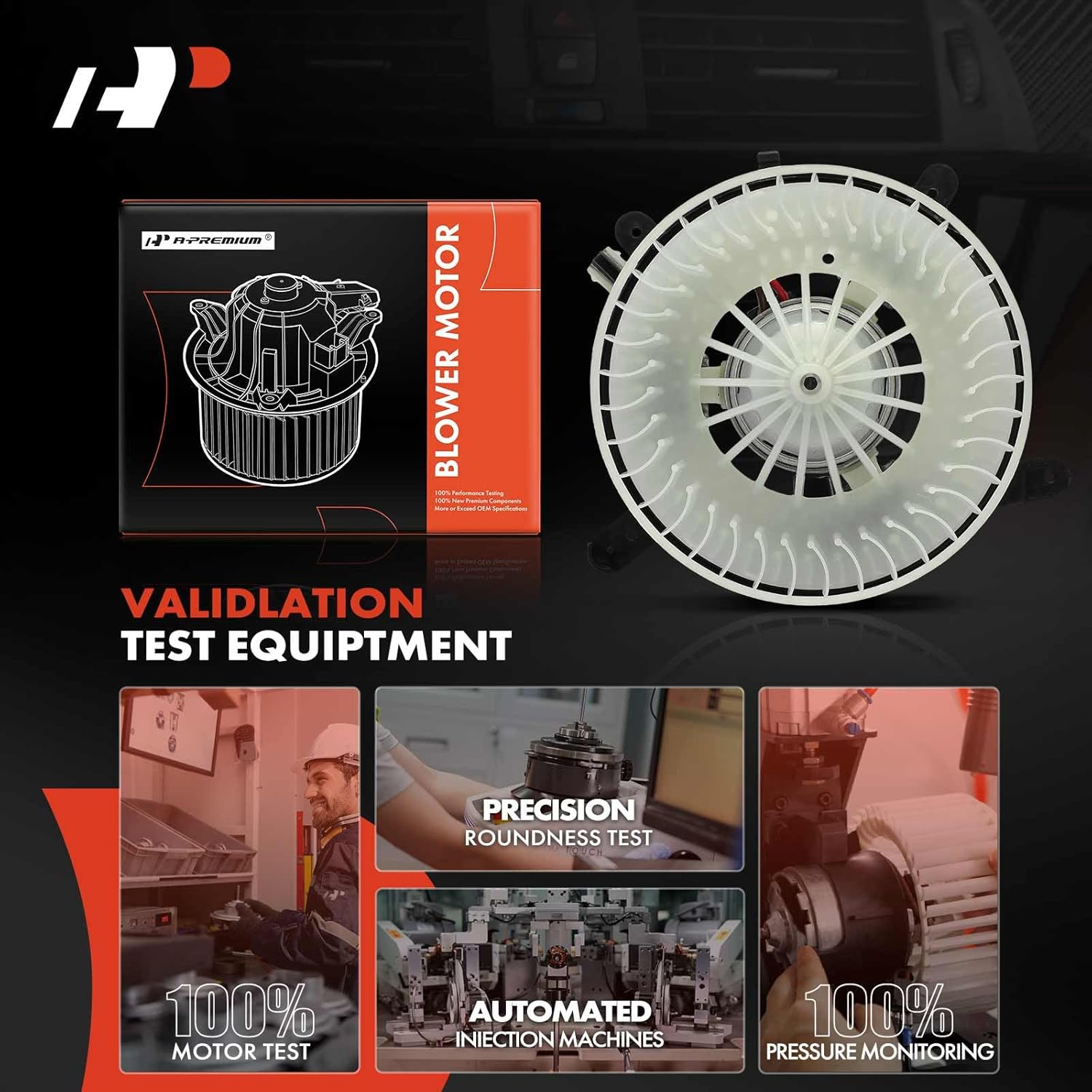 A-Premium Front HVAC Heater Blower Motor Compatible with Mercedes-Benz E320 1996-1999, E300 1996-1999, E430 1998-1999, E420 1997, E55 AMG 1999, E280 1999, E500 1997