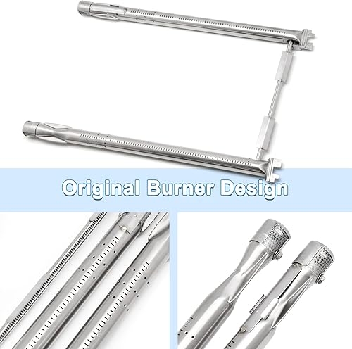 Miniatura 6 de Adviace Quemador de parrilla 69785 para Weber Spirit I y GS4 Spirit II 200 Series, E-210, E-220, S-210, S-220 con control frontal, tubos de quemador