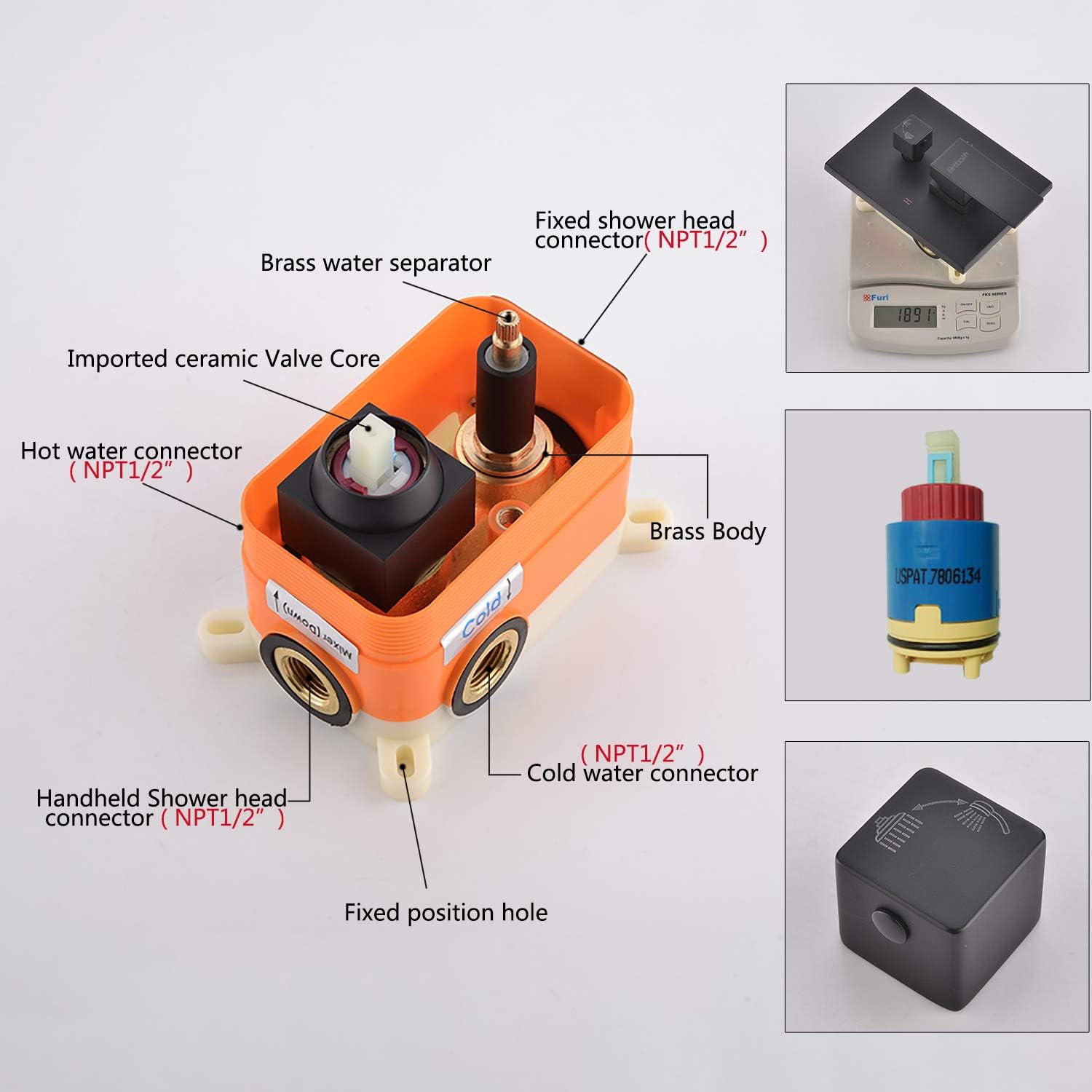 Limited Stock Shower System Bronze, Wall Mounted Shower Faucet Set and Hand Sprayer Luxury Rain Shower Mixer Set with Shower Head System for Bathroom Bronze