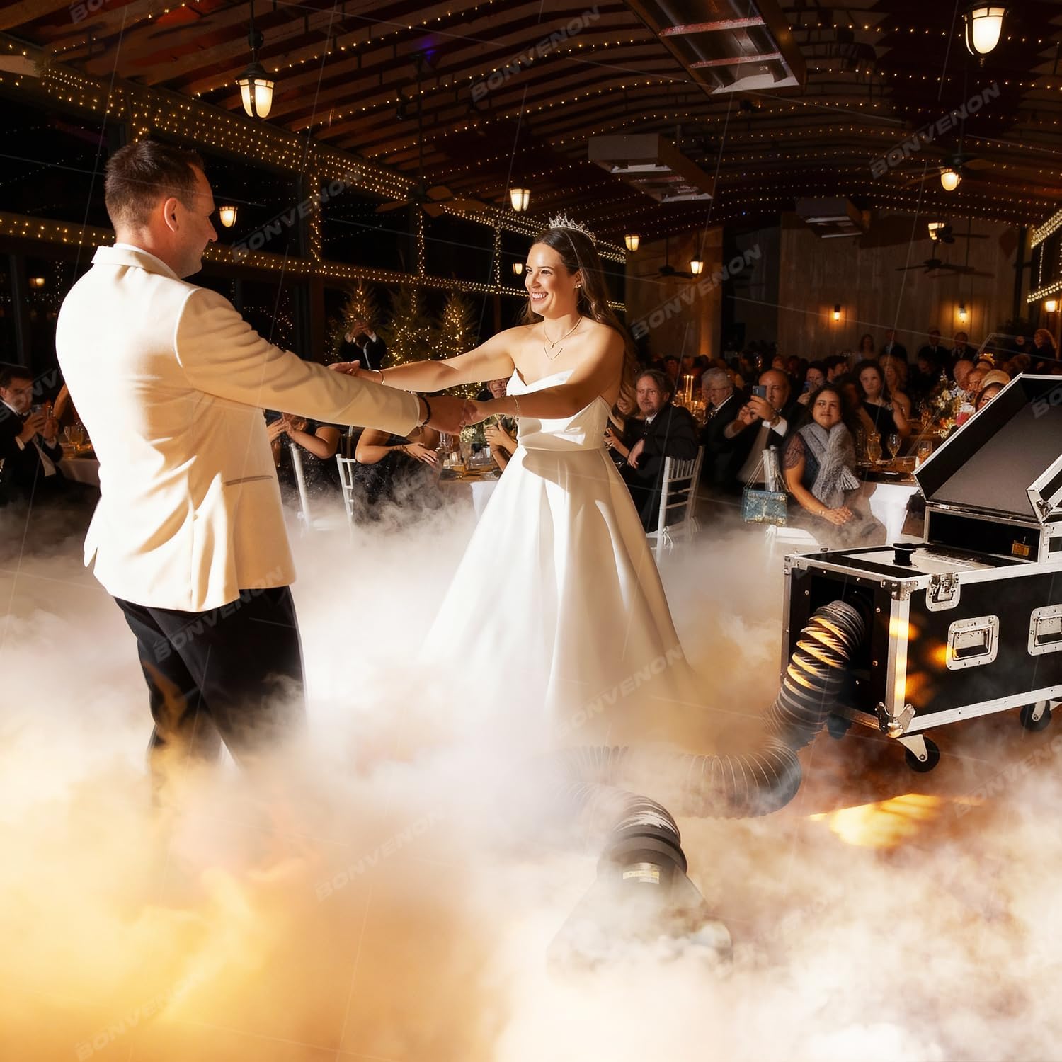 2000W Professional Low-Lying Fog Machine | Dry Ice Effect Without Dry Ice | DMX & Remote Control with Flight Case