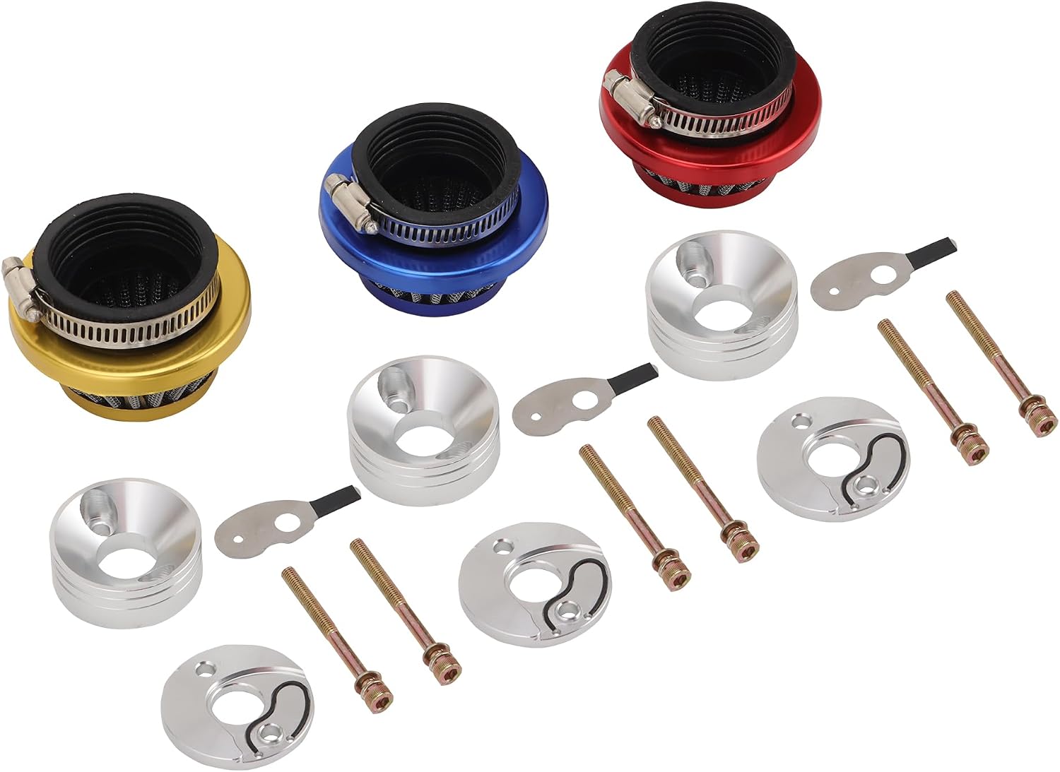 WOOSTAR 44mm Air Filter Adapter Velocity Stack Replacement for 2 Stroke 33cc 43cc 49cc Big Foot Gas Scooter