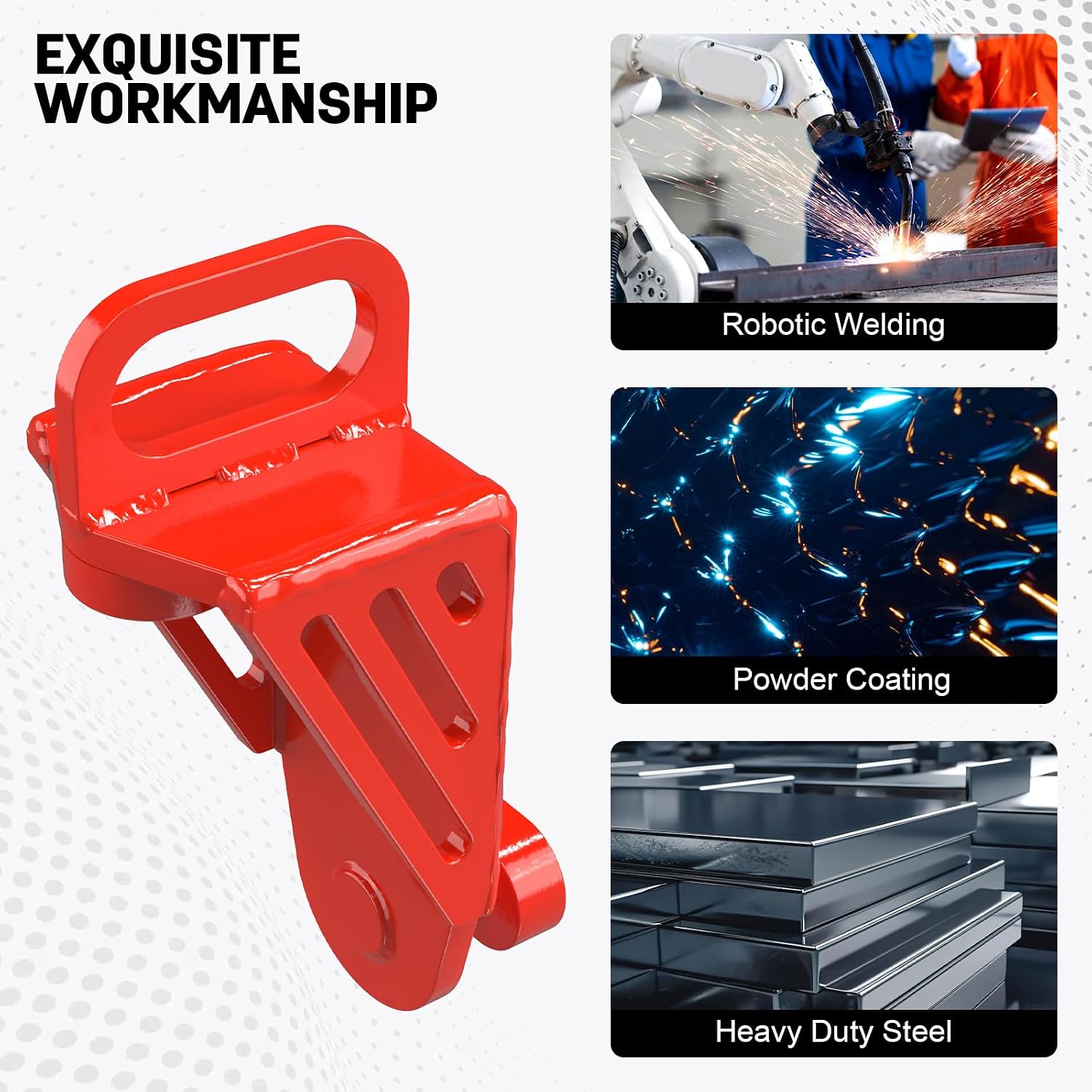 2026 Upgraded Shipping Container Jack Lug, Heavy Duty Shipping Container Booster Lifter with Portable U-Shape Handle, Shipping Container Accessories Attachment(Red)