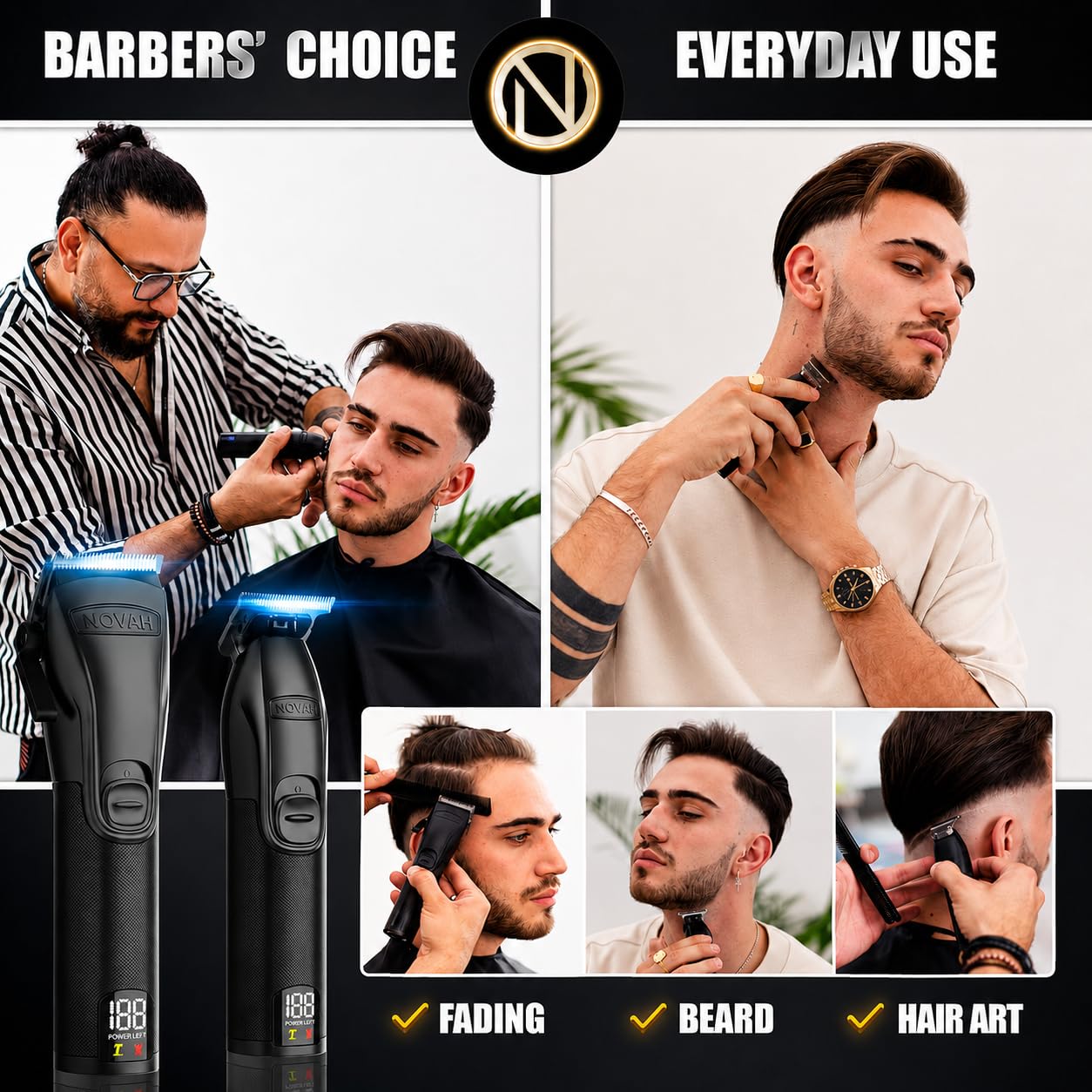 Novah Professional Hair Clippers for Men
