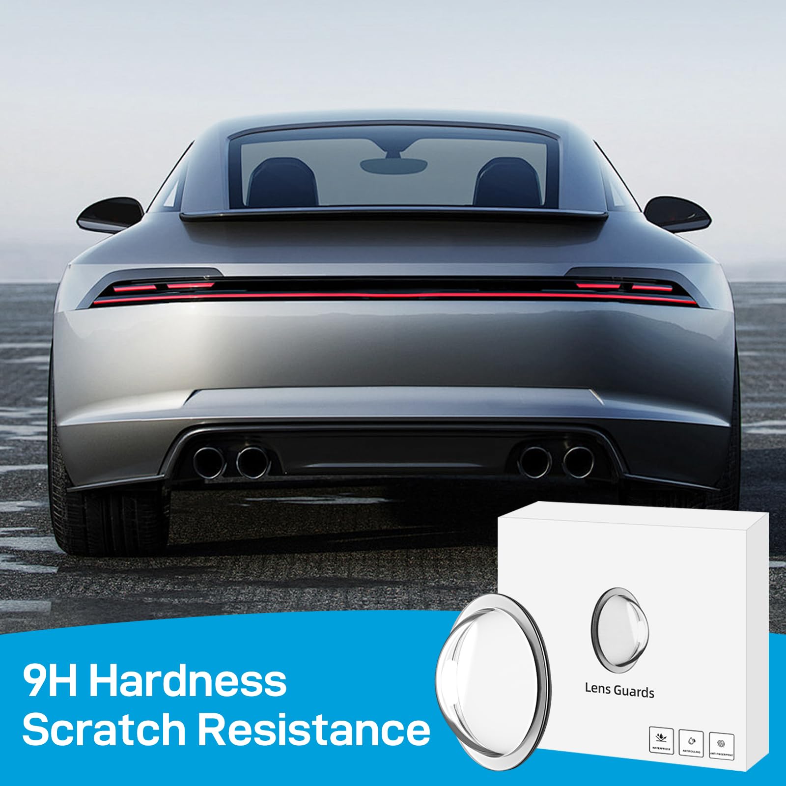 6 Pièces Protection d'objectif pour Caméra de Recul de Voiture Kit,360° Transparentes Protection de Caméra de Voiture Contre la Pluie, pour Voitures, SUV