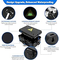 Vista 3 de Hrensaw Caja eléctrica grande para exteriores impermeable (12.5 x 8.5 x 5 pulgadas), cubiertas de salida impermeables IP54 para exteriores