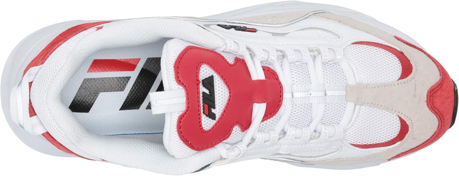 Fila Men's Trigate Sneaker, White/Red/Black, 8