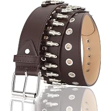 Studded Belt for Women and Men Goth Metal Punk Belt Scene Style Cool Belts for Jeans