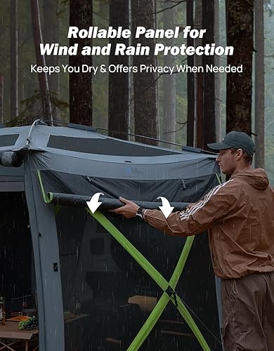 Miniatura 7 de JOYTUTUS Tienda de campaña desplegable de doble uso para campamento, 11 x 11 pies para la familia, tienda de campaña para caravana trasera SUV para