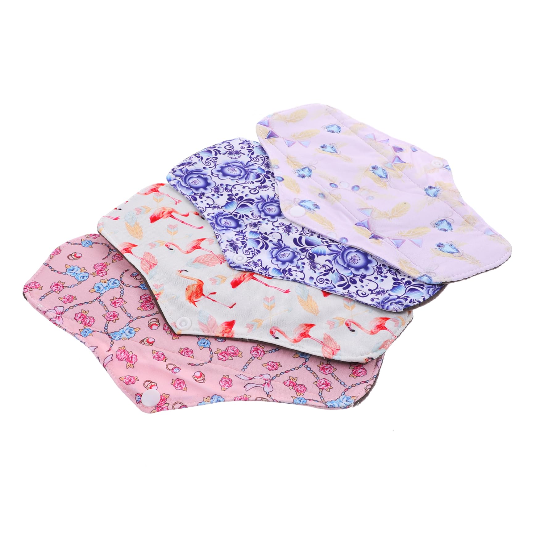 Ipetboom 12piezas Compresas Menstruales Reutilizables De Absorbentes y Lavables Femeninos Botón De Sujeción Para Menstruación y Postparto
