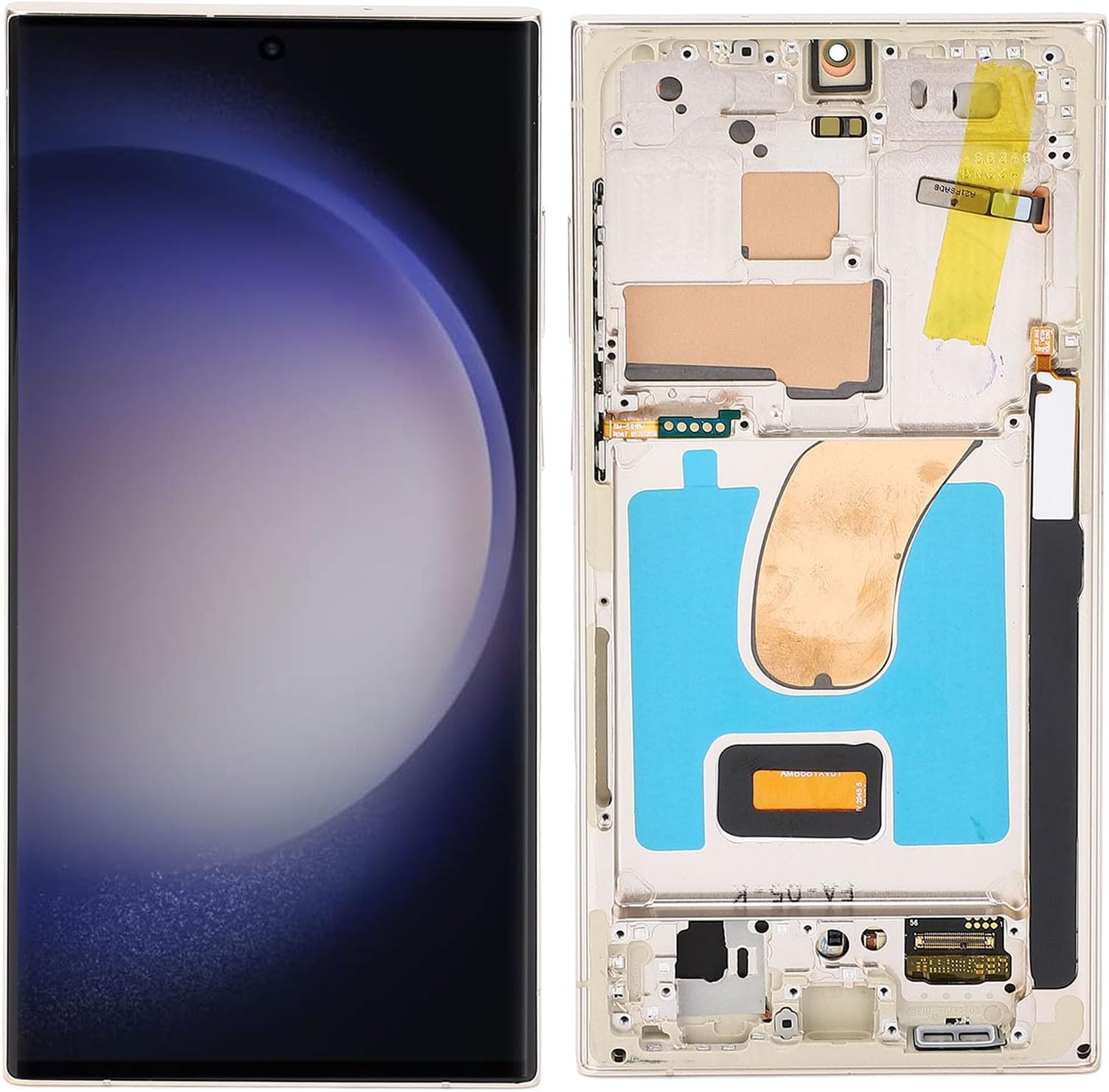 S23 Ultra 5G Screen Replacement with Frame, 6.8 inch Screen for S23 Ultra, LCD Display Digitizer S23ultra 5G S918B LCD Screen Replacement with Frame, for SM-S918B International Model