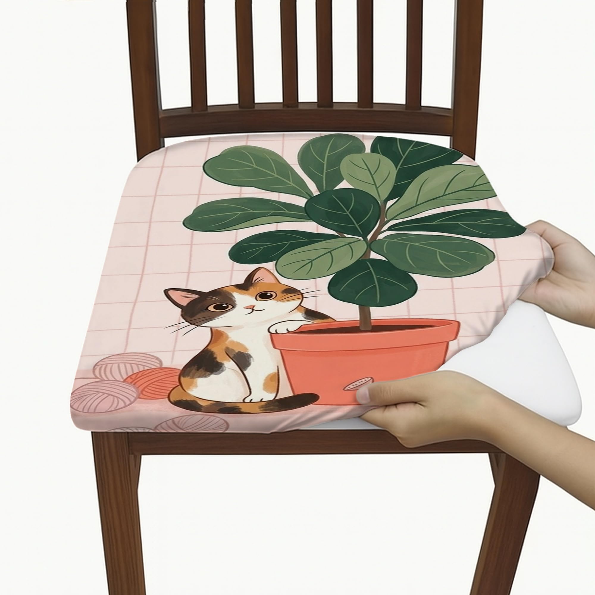 Housses de chaise douces et élastiques lot de 6 pour cuisine salon et décoration de fête