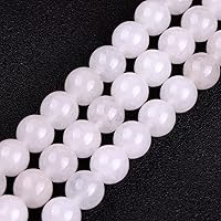 Vista 97 de JOE FOREMAN Cuentas redondas de piedra natural de jade rosa de 0.315 pulgadas para hacer joyas, cuentas de 15 pulgadas, piedras semipreciosas