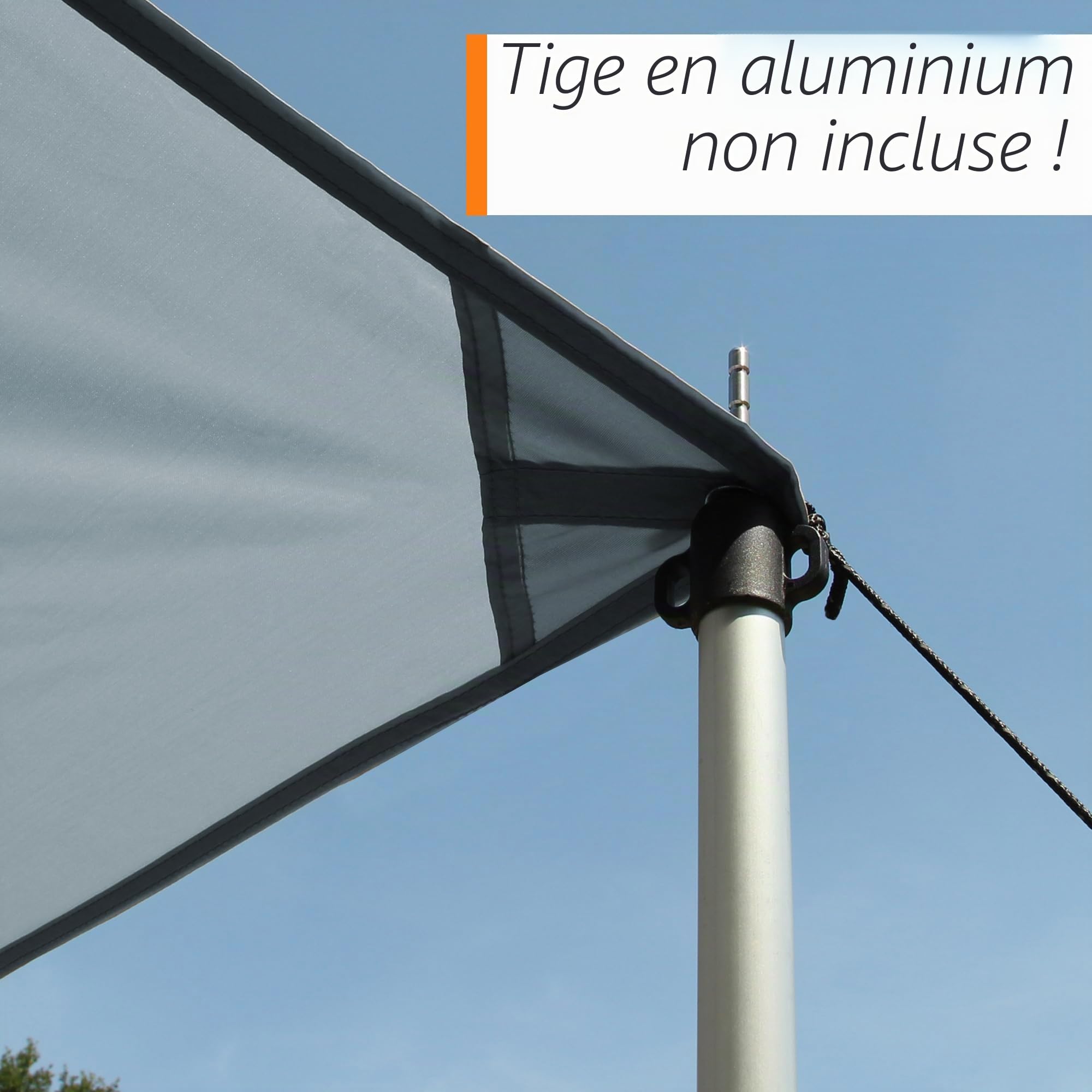 your GEAR Cavoli Bâche 2,6 x 2,4 m – Bulli, bus et van – Voile d'ombrage UV 50+ 5000 mm – Sans armature