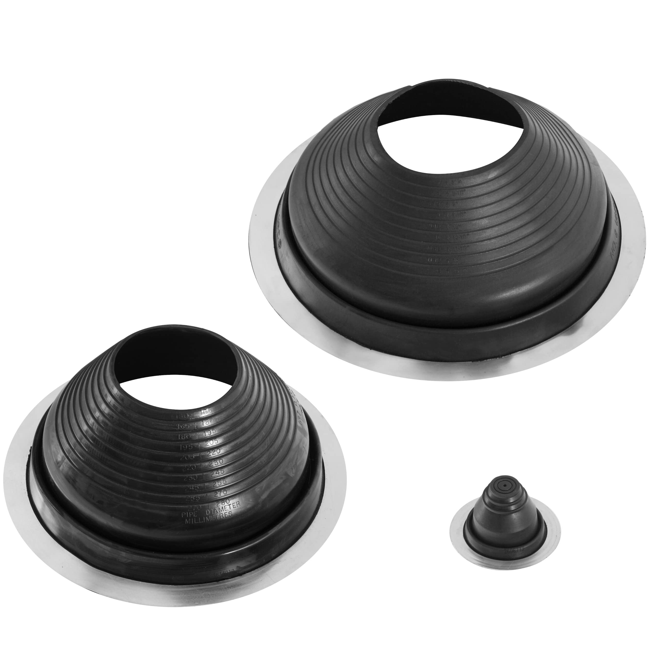 Tubo manguito, Techo pasaventanas, cable de paso de tubo, EPDM 3 hasta 724 mm Chapa Sartenes, chapa trapezoidal, doble Ste hfalz