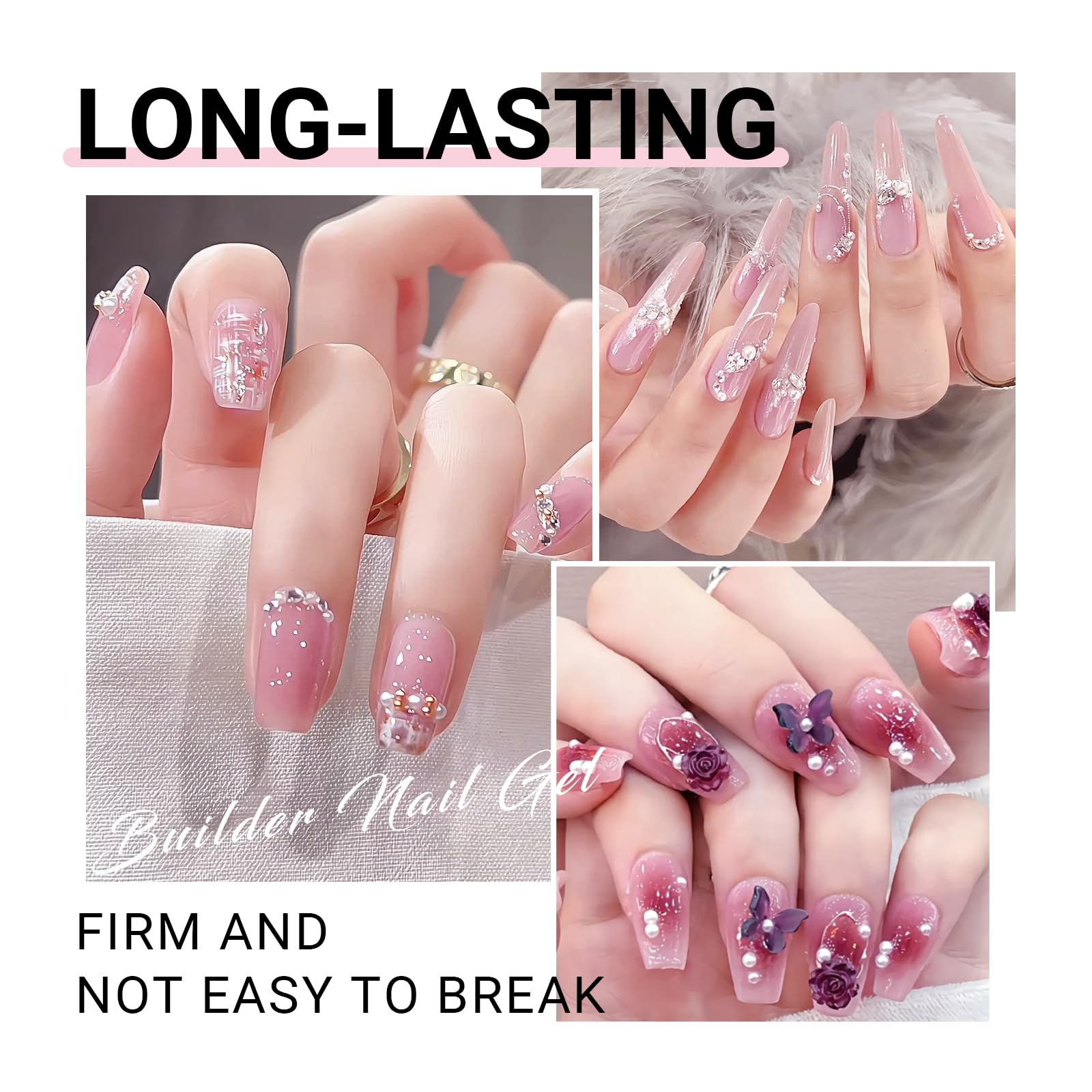Sularpek 15 ml Profesjonalny żel do paznokci budowniczy żel, żel do naprawy złamanych paznokci, rozszerzeń i modelowania (Baby Pink)