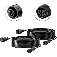 Banord 6.56FT Extension Cord for RGBW Landscape Spotlights, 3 pin2 Pack