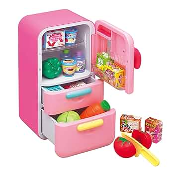 おもちゃ冷蔵庫 Amazon | Ratna's 子供用プレミアム品質おもちゃ冷蔵庫 (ピンク