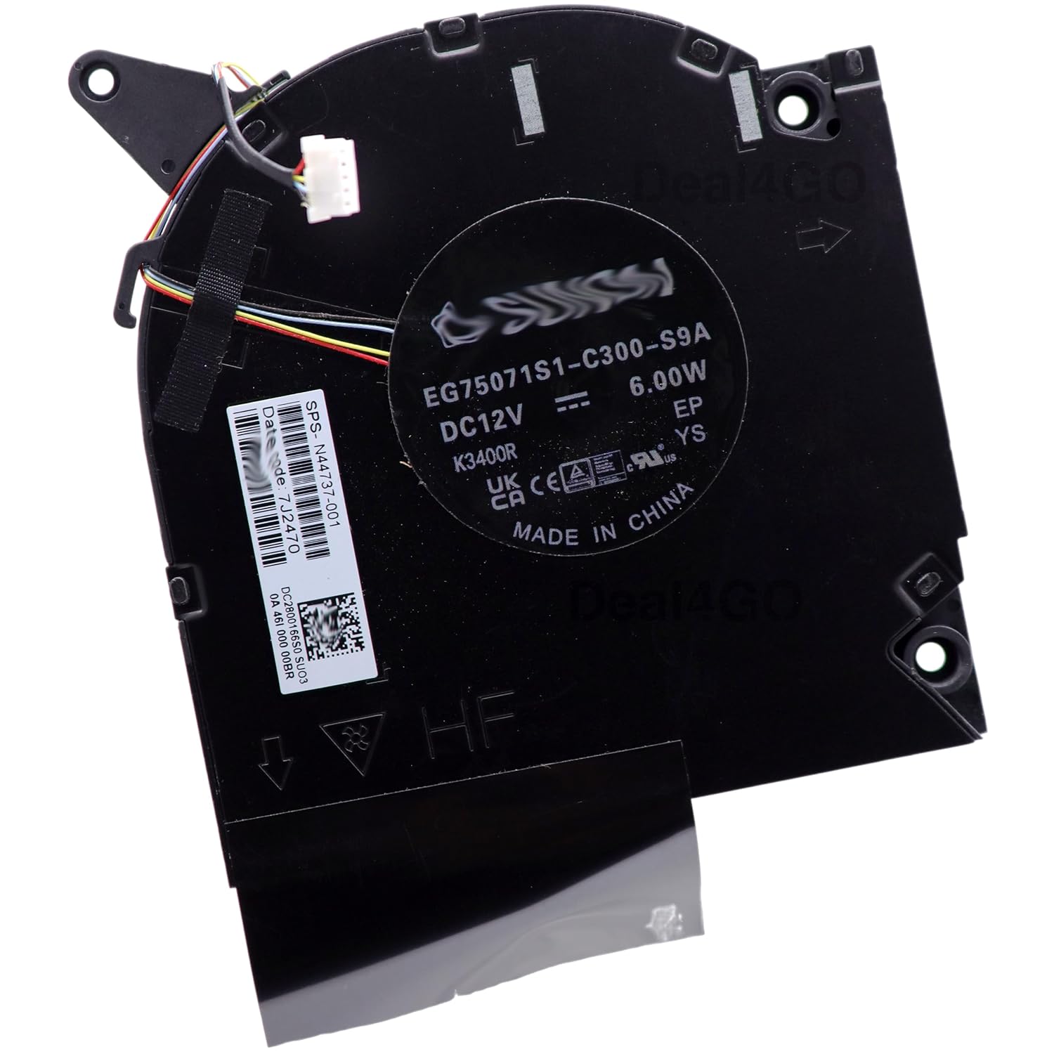 Deal4GO 80W CPU & GPU Graphics Cooling Fan N44737-001 Replacement for HP 16-WF 16-XF 16-XF0033DX 16-WF0083DX (RTX 4XXX)
