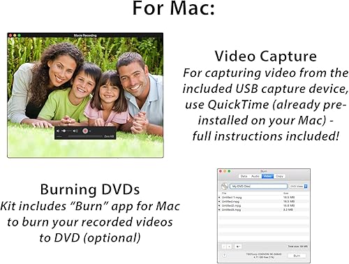 Miniatura 3 de ClearClick Kit VHS a DVD para PC y Mac - Dispositivo USB, software, instrucciones y soporte técnico - Captura de video de VCR, VHS, Hi8,
