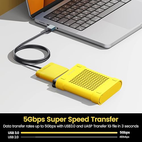 Miniatura 2 de Adaptador SATA a USB 3.0, cable SATA a USB de 1 pie para SSD y disco duro de 2.5 pulgadas, convertidor externo para transferencia de datos SSDHDD