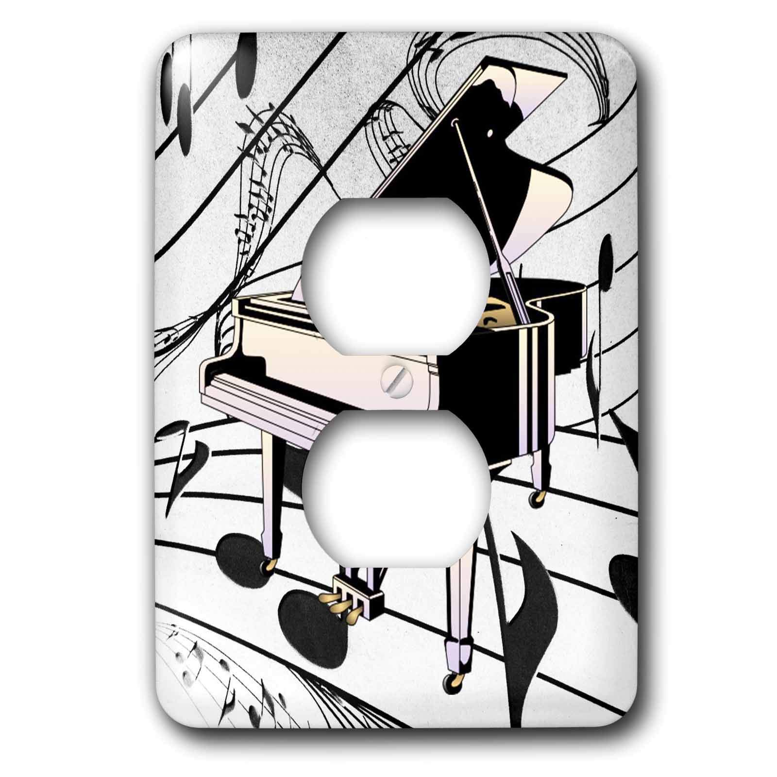 Piano noir et rose Art déco 15,2 cm pour sublimer votre salon de musique