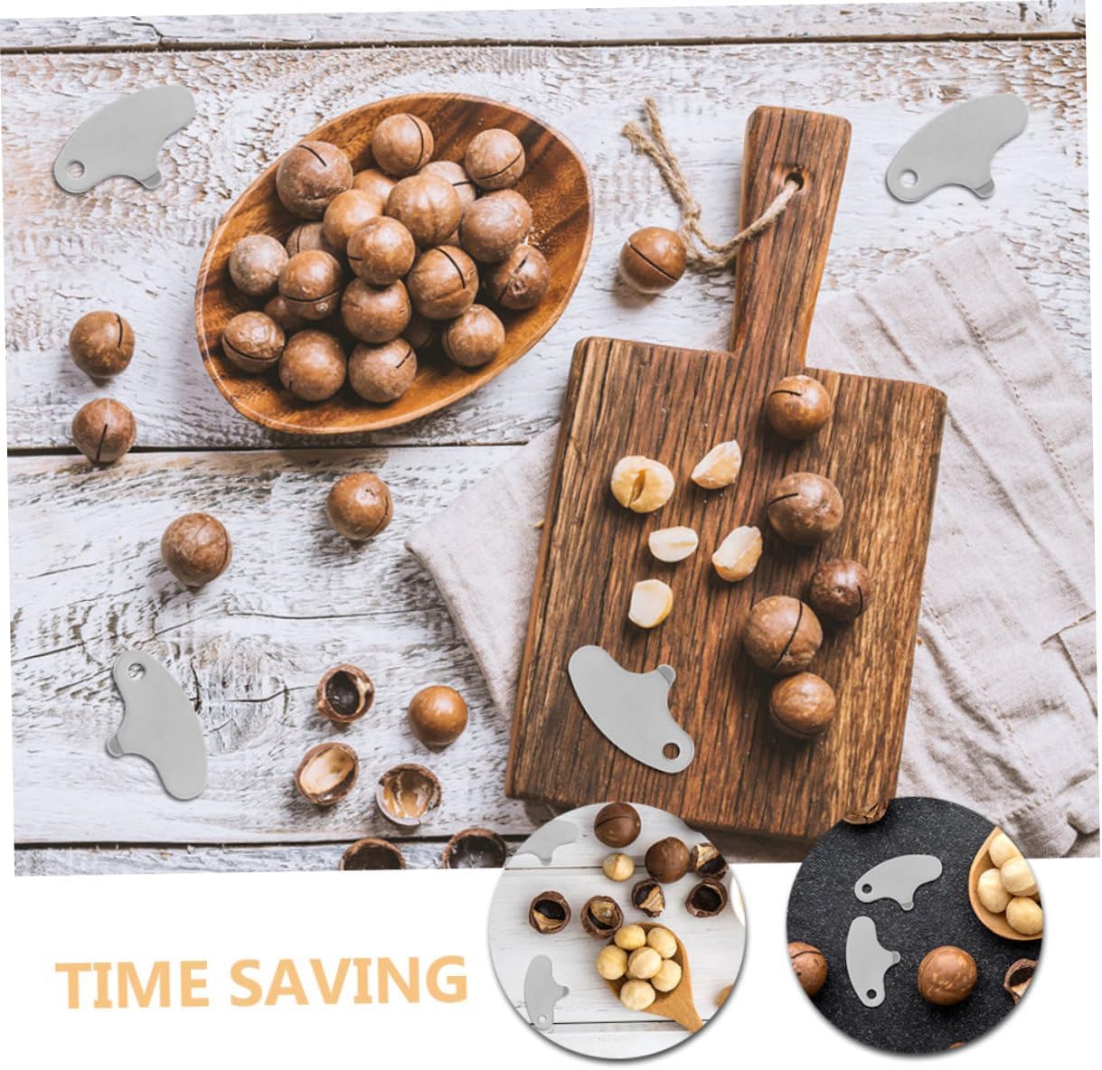 20pcs Stainless Steel Nut Crackers for Macadamia Walnuts