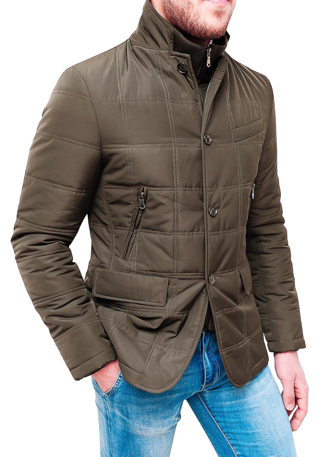 Giaccone piumino uomo Sartoriale giacca Soprabito Elegante casual Invernale