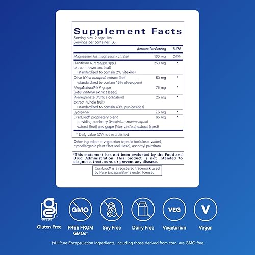Miniatura 2 de Pure Encapsulations  Relajación vascular  Combinación hipoalergénica para una relajación vascular saludable y una salud circulatoria general  120