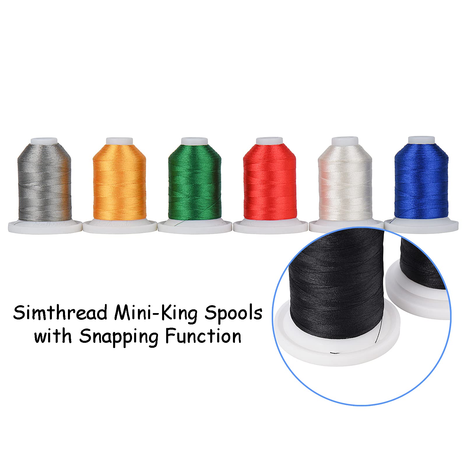 Simthread Embroidery Thread 800 Yards 108 Colors Madeira Compatible with Babylock, Janome, Singer - Image 4