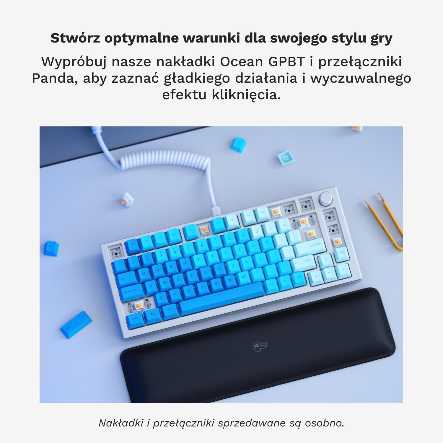 GLORIOUS Gaming GMMK PRO 75% Barebones (tylko obudowa) – modułowa, gamingowa klawiatura mechaniczna, TKL, obudowa 1,5 kg, konfigurowalna, przełączników z 5 bolcami, układ międzynarodowy/ISO - Biały