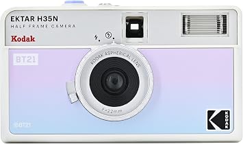 Kodak EKTAR H35N Half Frame Film Camera, 35mm, Reusable, Focus-Free, Bulb Function, Built-in Star Filter, Coated Improved Lens Film & AAA Battery are not Included BT21 Edition, Single