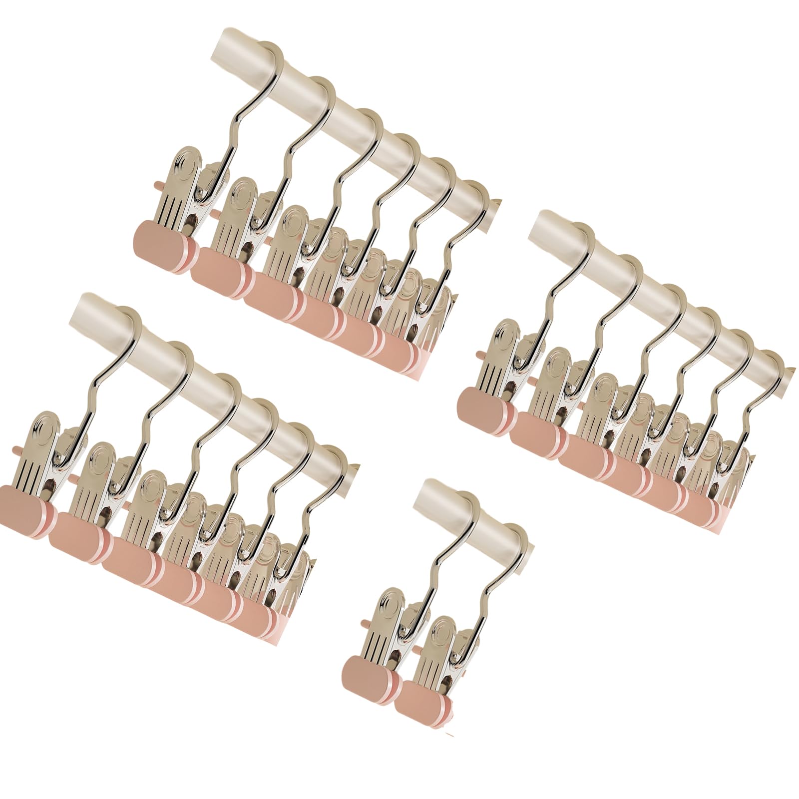 Shatters Proof Metal Garment Clip Extra Wide Without Marking Rubber Grips Wardrobes Clip for Practical Laundry Storage Upgraded Wide Head Clothespins with Hook Spring Mechanism Clothespins Strong Grip