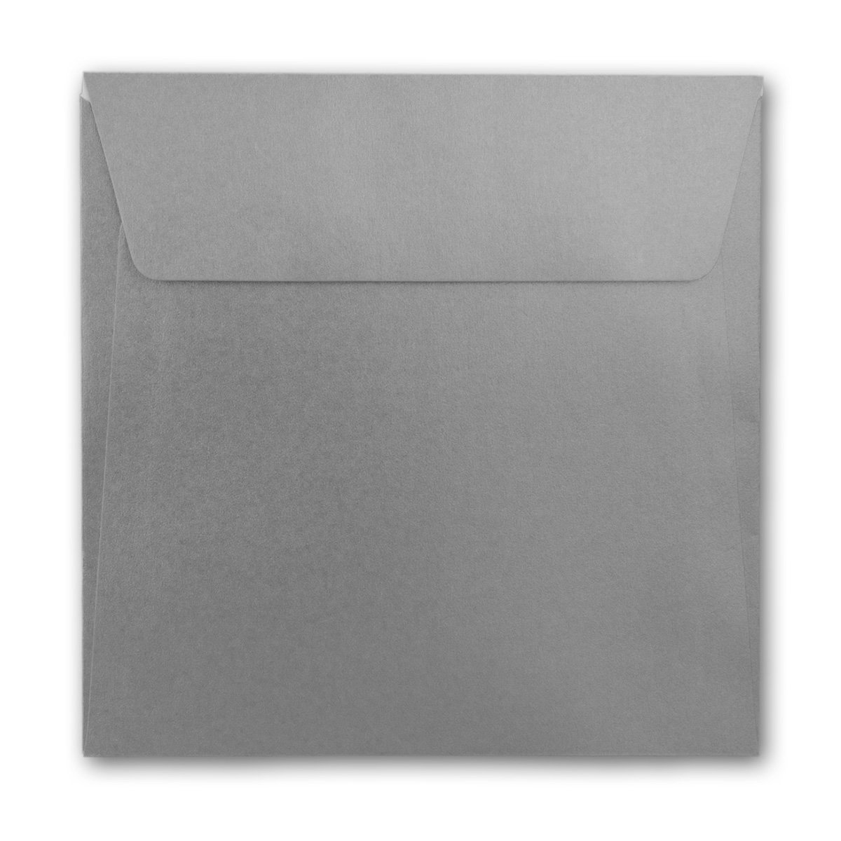 250 buste per lettere, colore argento metallizzato, formato quadrato, 16 x 16 cm, 90 grammi/m², chiusura adesiva