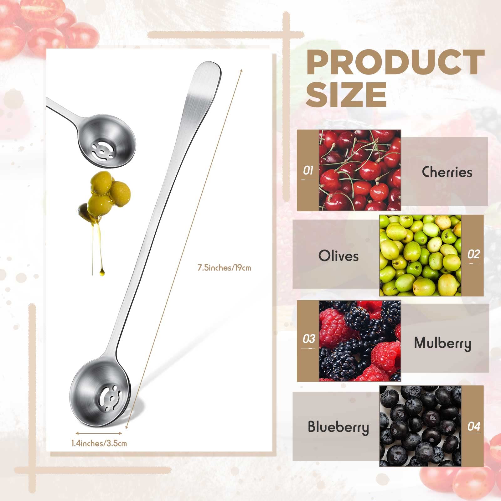 4 Pezzi Cucchiai di Marmellata, Cucchiaio per Miele, Cucchiai di Miele in Acciai