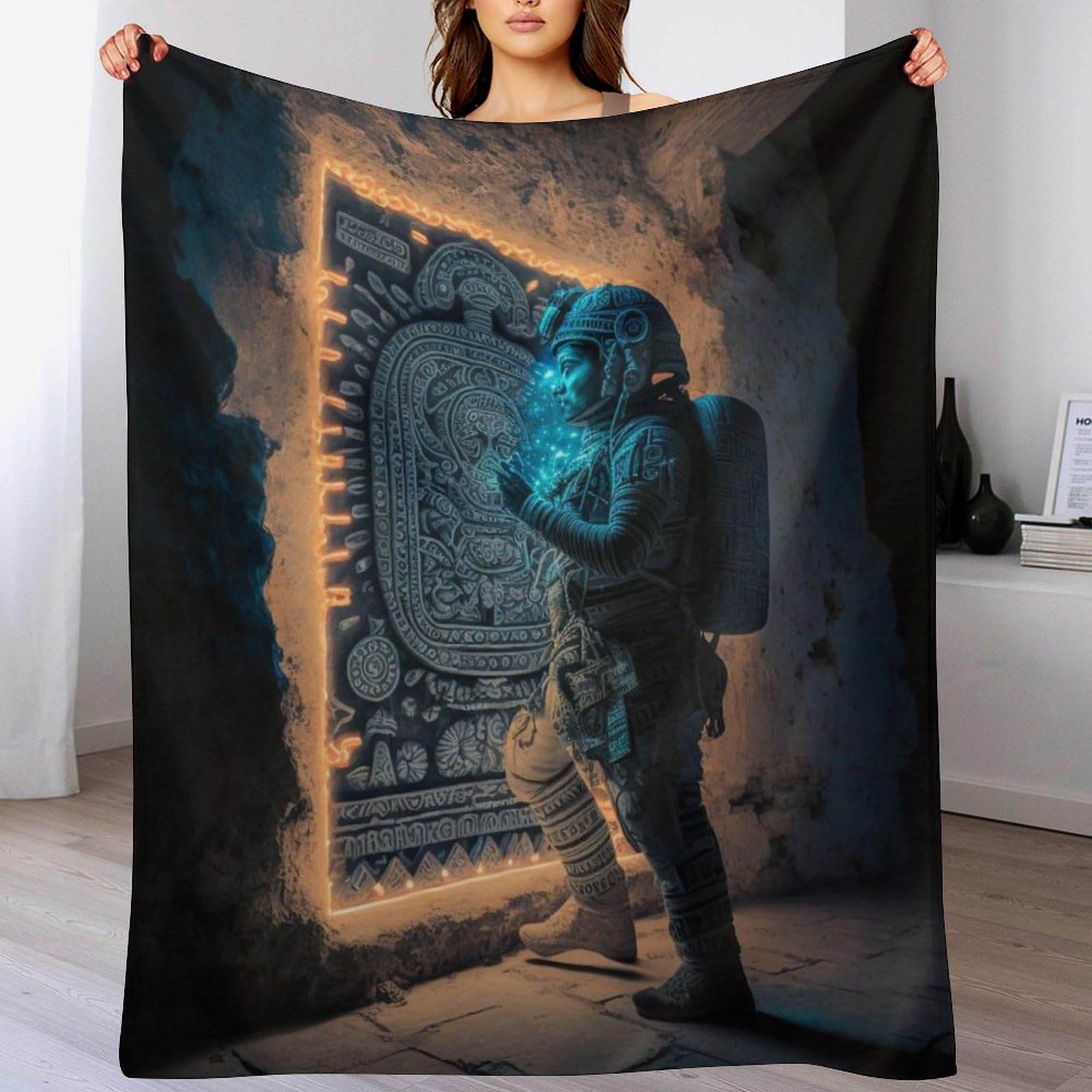 Couverture astronaute flanelle contre le froid sur votre canapé