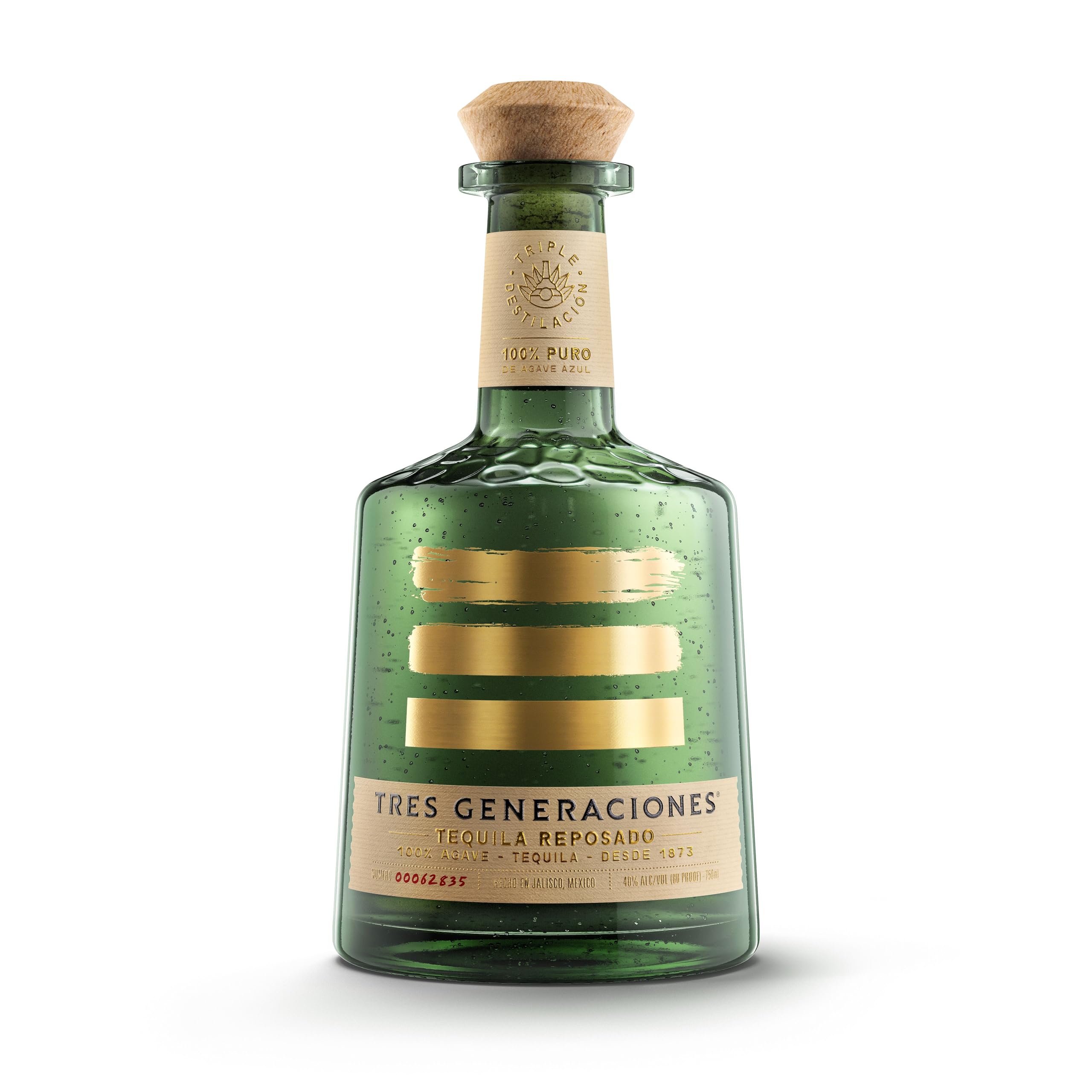 Tres Generaciones Reposado Premium Tequila, Authentischer Genuss aus Mexiko, 40 Prozent Vol, 0.7L