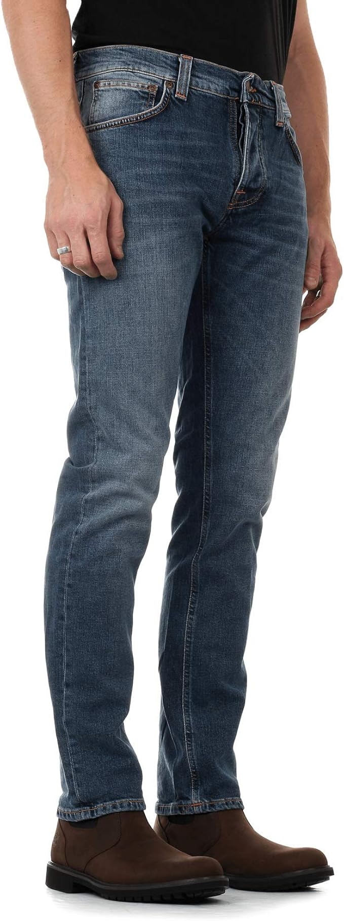 Nudie Jeans Mens Grim Tim Blue Halo 