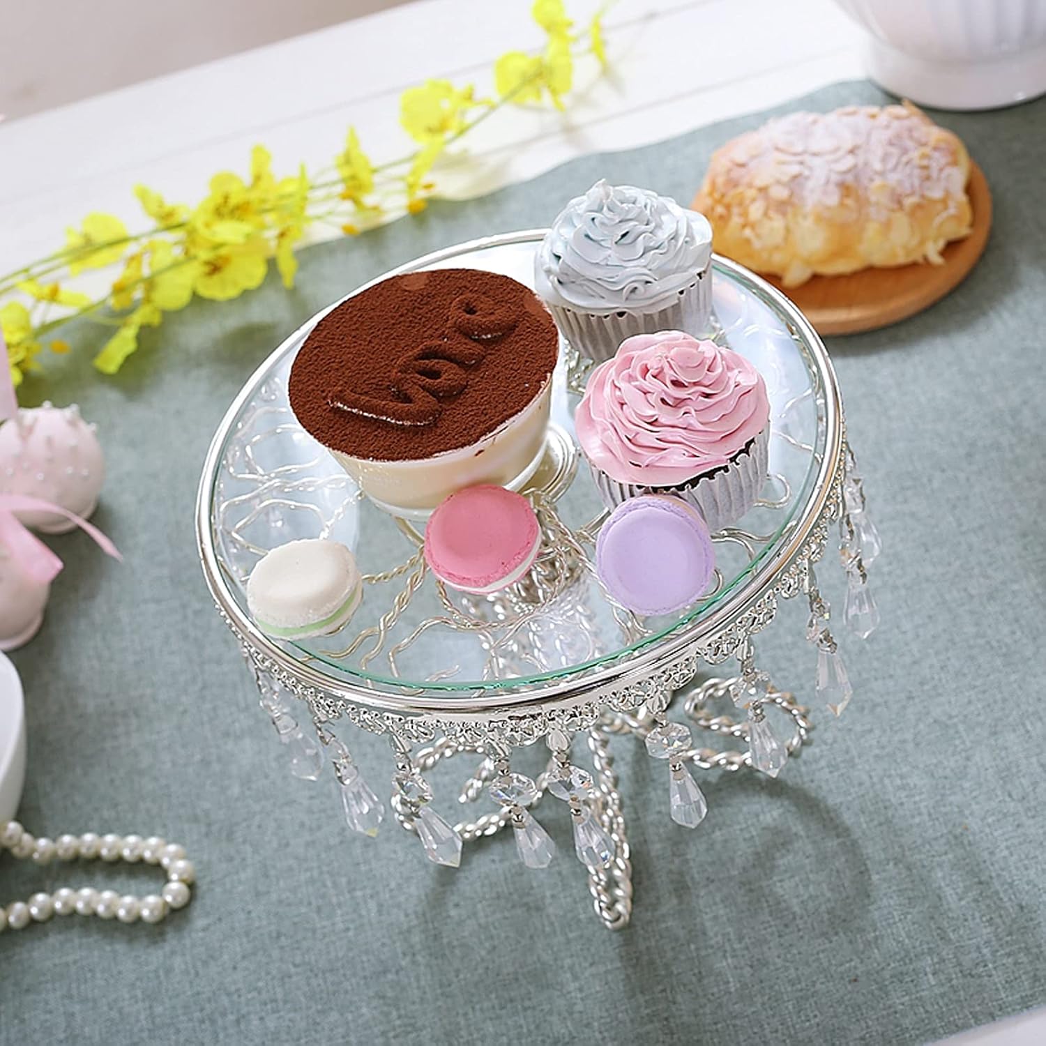 BCXAFRE] 12インチ アイアン ラウンド ケーキスタンド ケーキプレート