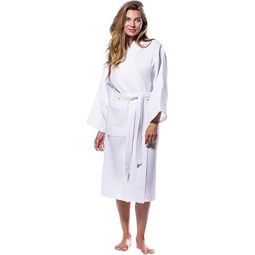 Turquaz Robes For Women Lightweight Unisex Waffle Kimono Bathrobe