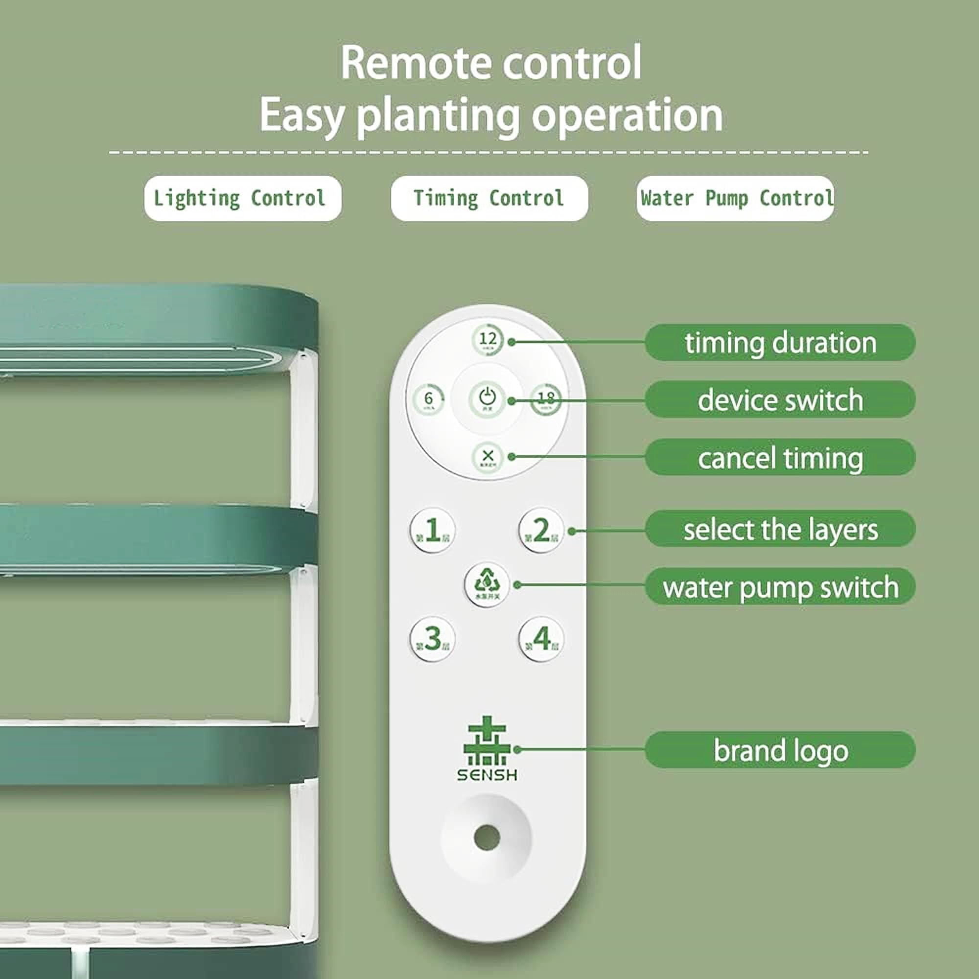 Kit de culture hydroponique avec lampe de croissance LED et cycle d'eau intelligent, jardin vertical intérieur pour germination de plantes, herbes et légumes
