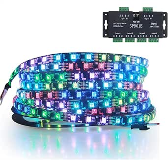 16.4ft RGB LED Strip Light - 5050 Chip, Waterproof, 12V/24V, Color Changing