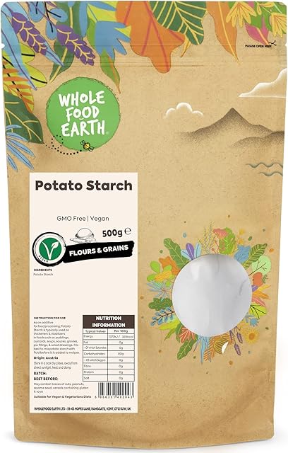 Wholefood Earth Potato Starch 500g | GMO Free | Vegan