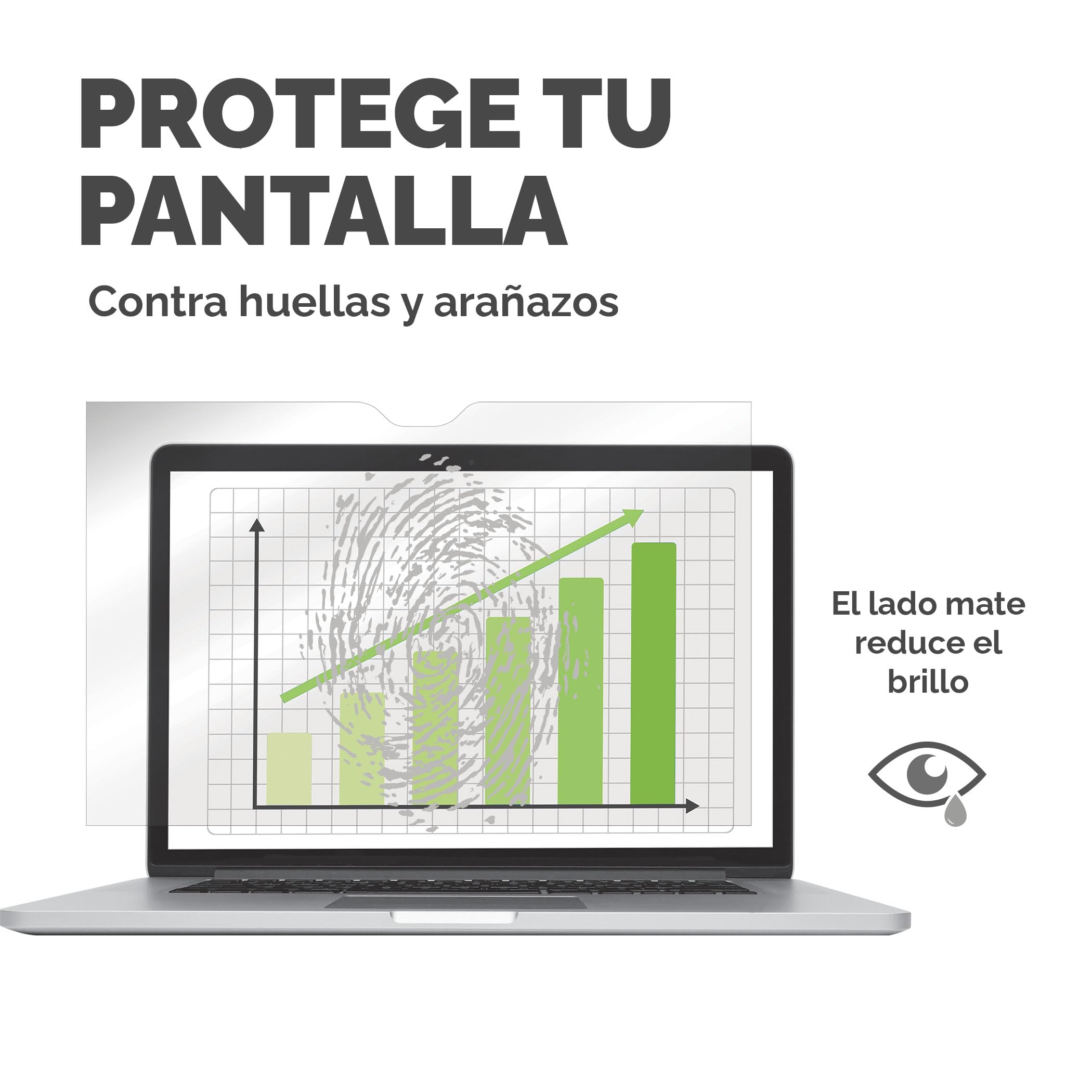 Fellowes Filtro de privacidad PrivaScreen™ – Protector de pantalla antirreflejos con filtro de luz azul para portátil 14.0" (16:9, 310 × 176mm) con pestañas Quick Reveal™