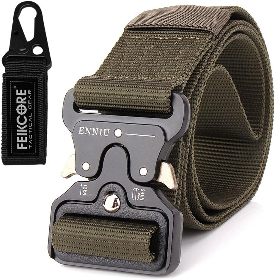 Tactical Belt, 1.75" Tactical Heavy Duty Waist Belt, Quick-Release Military Style Shooters Nylon Belts with Metal Buckle
