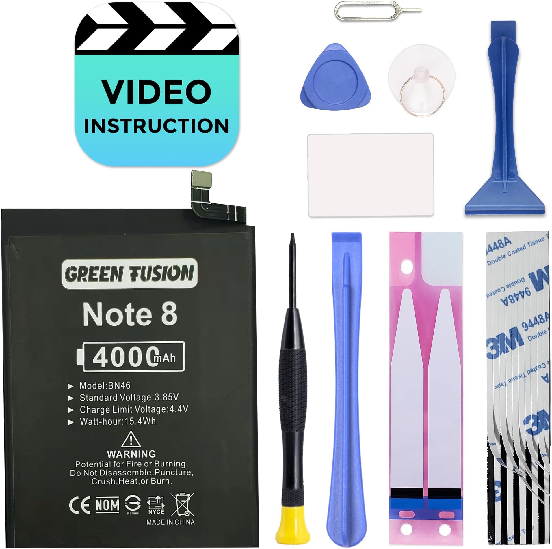 GREEN FUSION for Pixel 3A Battery